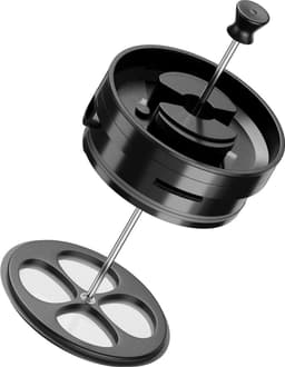 Dubbelwandige Franse Pers Thermoskan Roestvrij Stalen Koffiemachine - 950 ml - 5 Kopjes stainless steel press — thumbnail 5