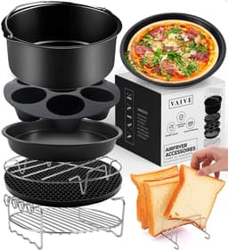 VAIVE Heteluchtfriteuse Accessoires Set - Geschikt voor alle Airfryer XL en XXL - ⌀ 20 cm — thumbnail 1