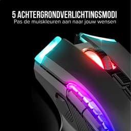 Spirit of Gamer Gaming Muis – Muis – Muis Draadloos – 8 Knoppen – RGB – 4800 DPI – Zwart — thumbnail 2