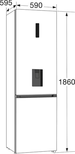 ETNA  KCV286WZWA -  Koel-vriescombinatie - breedte 59.5 cm - hoogte 186 cm - inhoud 304 l - NoFrost — thumbnail 4