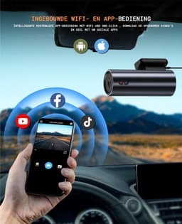 Mini Dashcam - 4K - Zekerheid bij Botsingen - G-sensor voor Parkeerwacht - Met QR code voor App — thumbnail 2