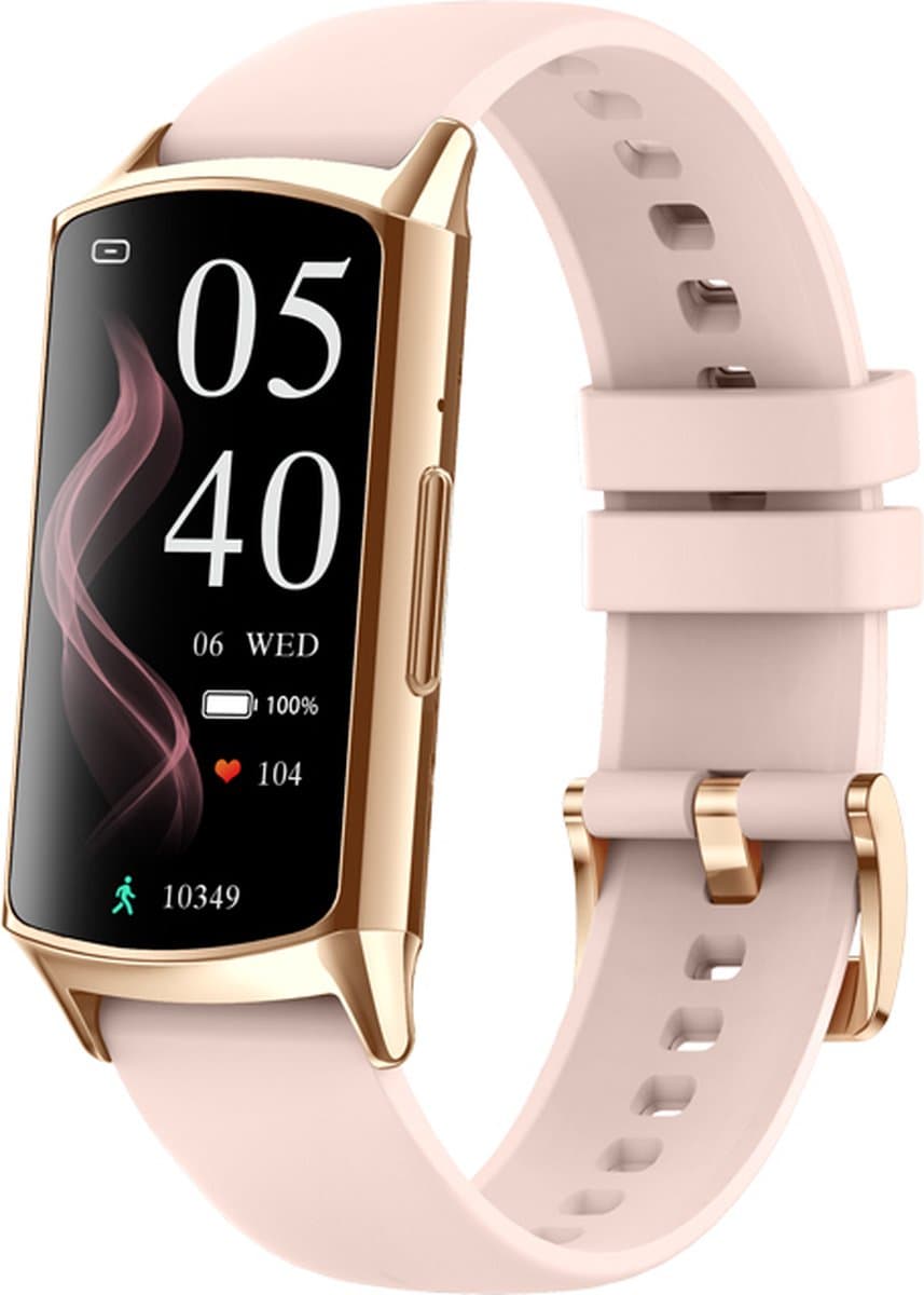 Kiraal Diva - Stijlvolle Activity Tracker - Functioneel - Android & iOS - Siliconen - Roze — afbeelding 1