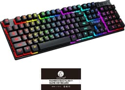 Edmondo Gaming Mechanische Gevoel Toetsenbord - Mechanical Keyboard - LED RGB Verlichting - Bedraad - QWERTY - Computer - Zwart — thumbnail 1