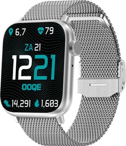 OOQE WATCH PRO 7 - Smartwatch Heren | Elegant Design | Bellen en Gebeld Worden | Berichten Inzien |Gezondheidsanalyse | Sportanalyse | Stress en Slaap Management | Nederlandstalig | Barst- en Krasbestendig | Zilver — thumbnail 1