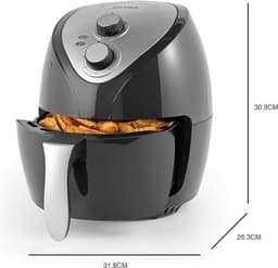Multifunctionele Airfryer – Heteluchtfriteuse – Timer – Antikleeflaag – Hete Lucht Circulatie – Extra Kwaliteit – 3,2L Capaciteit – 1300W - Zwart — thumbnail 5