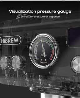 HiBREW H10A Halfautomatische Espressomachine-19 Bar Druk-Professionele Programmeerbare Functies-Optionele Programmabereik-Krachtig Stoomsysteem-Thermo Spiraal Verwarming Systeem & Warme Kopjes Functie — thumbnail 4