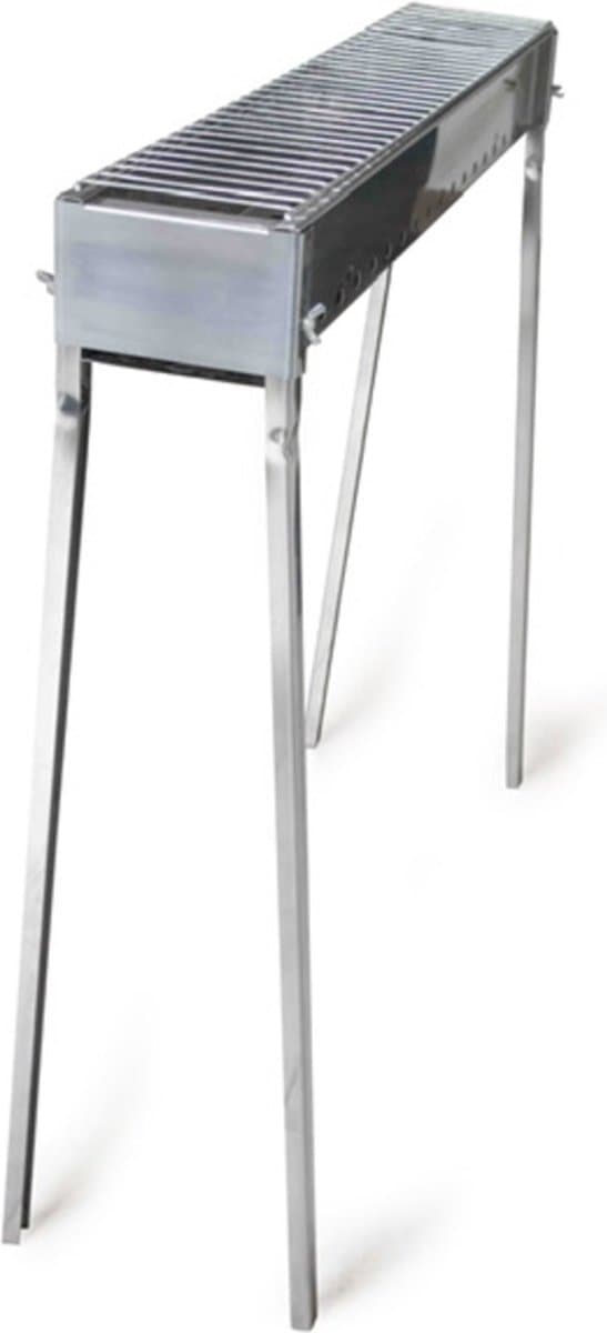 Luxe BBQ voor Arrosticini - 82 cm met grill - met houtskool - plaats voor 40 stokjes — afbeelding 1