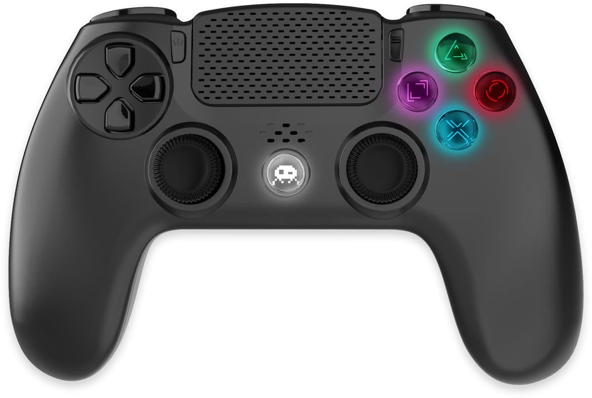 Freaks and Geeks Draadloze Controller - Touchpad - Verlichting - Vibratie - Zwart - PS4/PC — afbeelding 1
