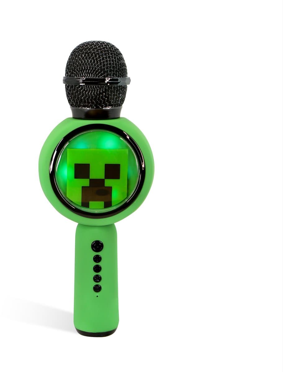Minecraft - draadloze karaoke microfoon voor kinderen - oplichtend LED display - speaker - met stemeffecten — afbeelding 1