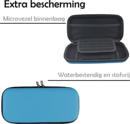 Hoes Geschikt voor Nintendo Switch Lite Case Hoesje Met Koord - Bescherm Hoes Geschikt voor Nintendo Switch Lite Hoes Hard Cover - Blauw — thumbnail 3