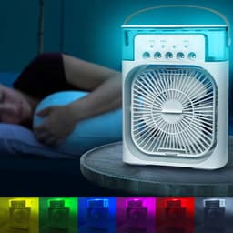 Mini Airco - Aircooler - Luchtkoeler - Airconditioning - Tafel Ventilator - Luchtbevochtiger - 600ml - Luchtverfrisser - Aroma Diffuser — thumbnail 2