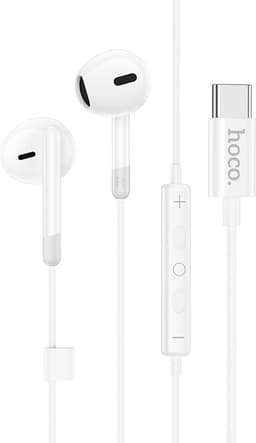 Hoco M109 Universele USB-C Koptelefoon met microfoon wit - 1,2m - DAC — thumbnail 1