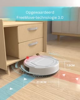 2-in-1 Robotstofzuiger met Laadstation - Met Dweilfunctie (Excl. Dweilaccessoires) - 3.0 Technologie - 120 min. - Robotstofzuigers - Dweilrobot - Huisdieren - Stofzuiger - Spraakbesturing & App - Donkergrijs — thumbnail 5