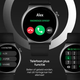 OOQE WATCH CS PRO - Smartwatch Heren en Dames | Geschikt voor iOS en Android | 10 kleuren | HD | Notificaties | Gezondheidsanalyse | Sportanalyse | GPS Koppeling | Bellen | Muziek/Audio Luisteren | Spelletjes | Ergonomisch | Nederlandstalig | Blauw — thumbnail 5