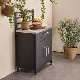sweeek - Stalen buitenkeuken, grimaud, 1 lade en 1 deur met ophangrooster, 80 cm breed — thumbnail 3