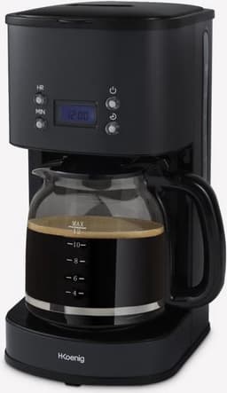 Programmeerbaar koffiezetapparaat - HKoeNIG - MG32 - 1,5 L (12 kopjes) - 1000 W - LCD scherm - Warmhouden - Zwart en RVS — thumbnail 4
