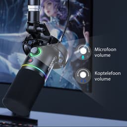Maono PD200X - XLR Dynamische RGB Microfoon PC - USB-microfoon voor Streaming / Podcast / Studio / Gaming / Geschikt voor PS4/5 — thumbnail 4