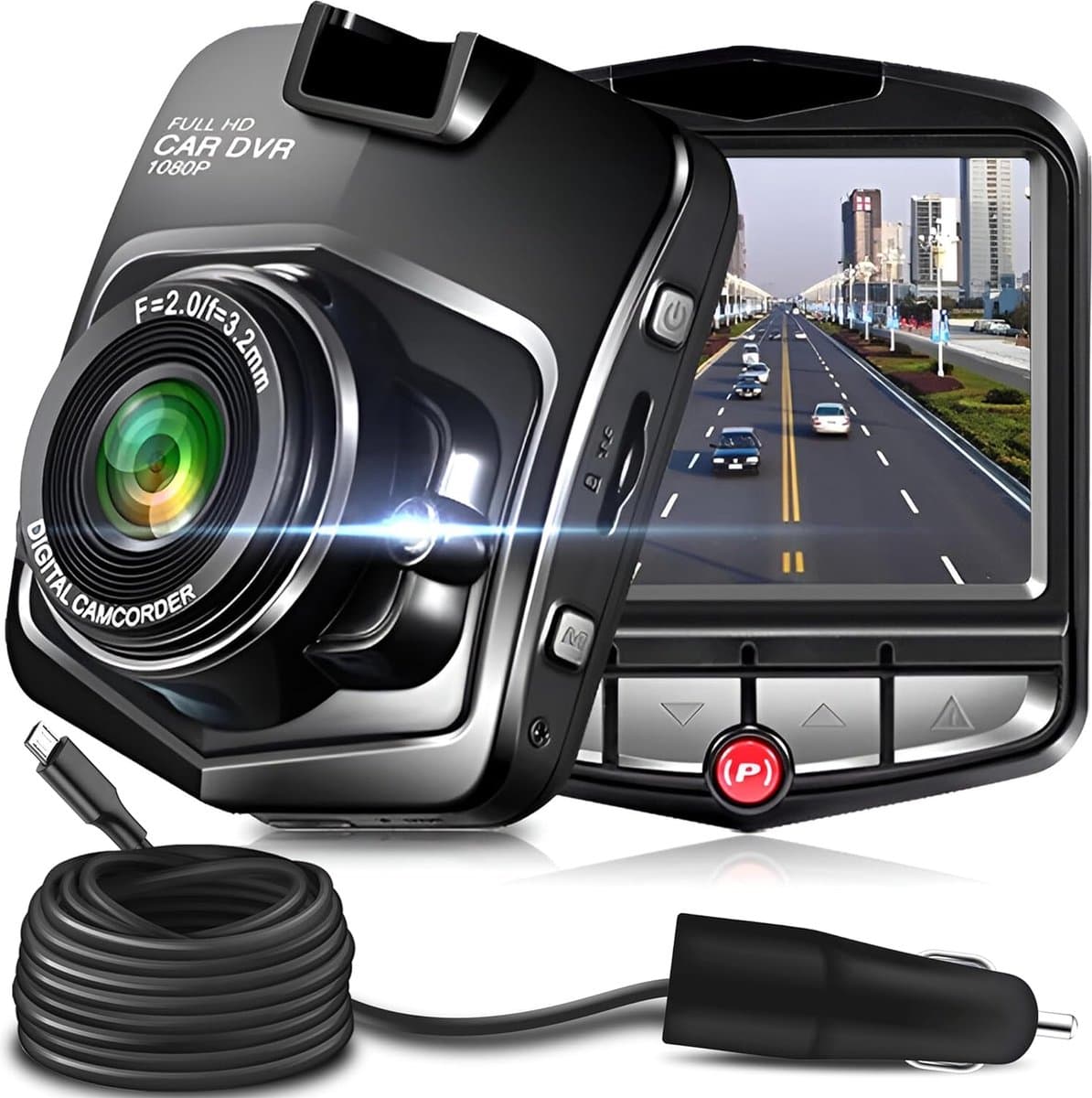 Dashcam Auto - 1080p - Mini Dash Cam - Night Vision - Loop Recording - Compact Design — afbeelding 1