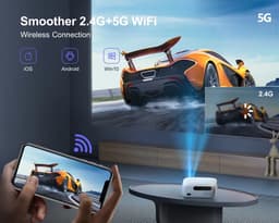 K7 - 5G Wifi - Bluetooth - Projector - Full Hd - Inheemse - 1080P Ondersteuning - 4K Projectoren - 500 - Ansi 6D - Auto Keystone - huis & Outdoor - Video Projector — thumbnail 2