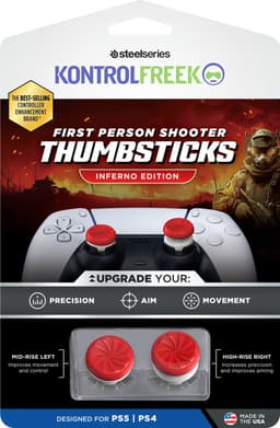 KontrolFreek FPS Inferno Thumbsticks - Rood/Wit (PS5/PS4) — thumbnail 5