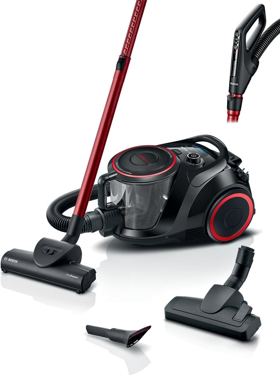 Bosch BGS41POW1 Serie 6 - Stofzuiger zonder zak - Zwart/Rood — afbeelding 1