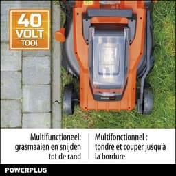 Dual Power Accu-grasmaaier POWDPG75610 - 40 V, 420 mm Ø grasmaaier, zonder accu en lader, met grasopvangbak en achteruitworp — thumbnail 2