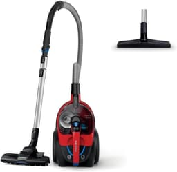 Cilinderstofzuiger zonder zak - Krachtige stofzuiger - Grondig schoonmaken - 99.9% stofabsorptie - 2 liter capaciteit - Rood — thumbnail 1