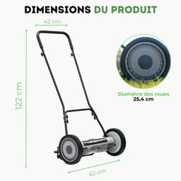 Duw Grasmaaier - Loopmaaier Handmaaier - Gazon Onderhoud - 5-Blads Systeem - 46cm Snijbreedte - Groen — thumbnail 3