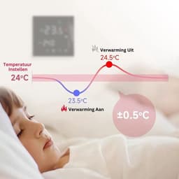 NBAP® Thermostaat voor cv - Draadloos met Wifi - Met App - Zwart — thumbnail 3