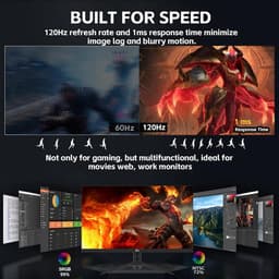 27 inch Full HD Monitor 120Hz IPS Paneel voor Gaming en Dagelijks Gebruik — thumbnail 4