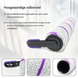Vervangende rolborstels - Geschikt voor Rowenta X-Clean 10 en Narwal S20 Pro nat- en droogstofzuigers - inclusief 2 rolborstels, 2 filters en 1 reinigingsborstel. — thumbnail 3