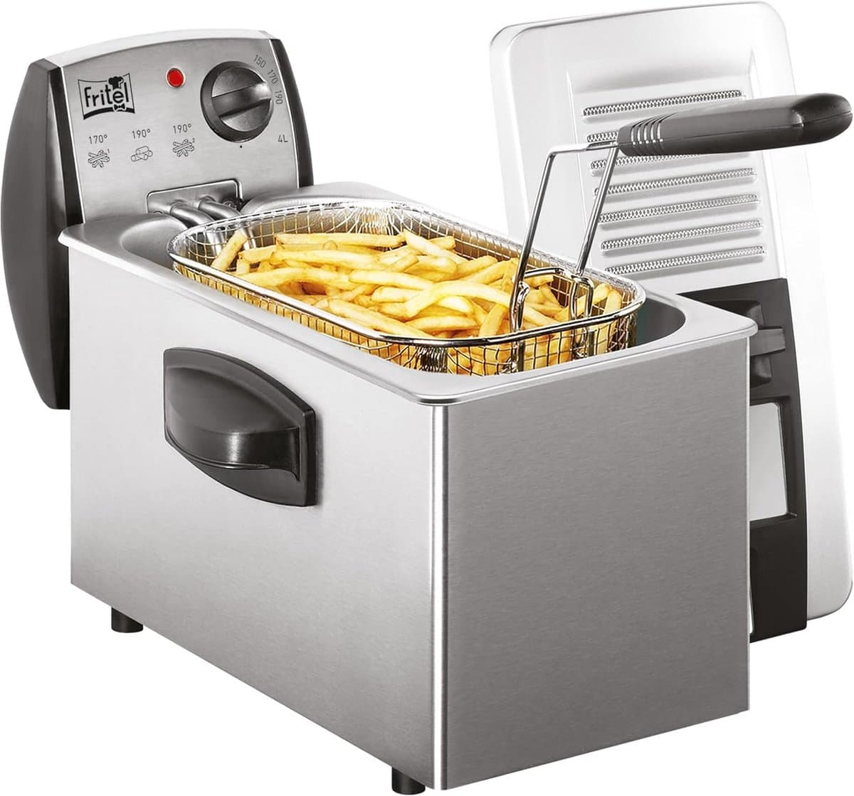 Friteuse met koude zone - 4 liter - 2600W - Ideaal voor knapperige friet — afbeelding 1