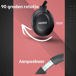 Koptelefoon - Bluetooth - Draadloos & Bedraad - ANC - HiFi Geluid - Zwart - Langdurige Batterij - Geschikt voor Consoles, Smartphones, Tablets & Computers — thumbnail 5