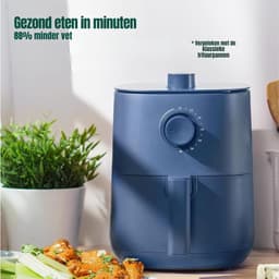Florixa® Mini airfryer - Airfryer - Airfryer klein - Blauw - 23cm x 29cm x 30cm — thumbnail 5