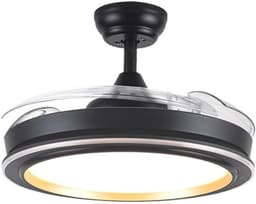 Ventilator Plafond - Luchtkringloop - Zomerkoeling - Energiezuinig 72W - 6226 Lumen - Zwart Goud — thumbnail 2