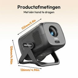 XGODY 2025 Model - 1080P Native & Autofocus Mini Beamer | Slimme Draagbare Projector met Ingebouwde Apps, 150" Beeld & 1920x720 Scherp | 15.000:1 Contrast | Perfect voor Thuisbioscoop & Gaming — thumbnail 5