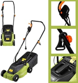 Elektrische Grasmaaier Met 1000W Motor Voor Tuin 30 cm Maaibreedte — thumbnail 5