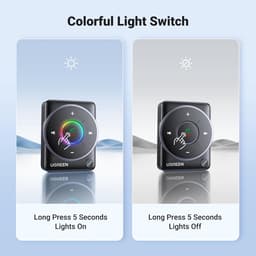 UGREEN Aux Bluetooth 5.4 Adapter Auto Bluetooth-ontvanger Multifunctionele knop voor handsfree bellen en draadloze muziek, dubbele verbinding, RGB-omgevingslicht, compatibel met autoradiosysteem — thumbnail 4