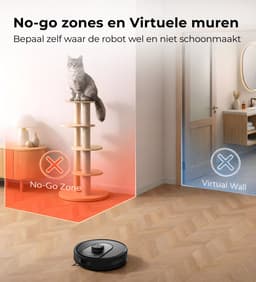 MYBOT X10 - Robotstofzuiger Met Dweilfunctie - 6000PA Zuigkracht - Ideaal voor Huisdierharen – Laadstation – LiDAR Navigatie — thumbnail 5