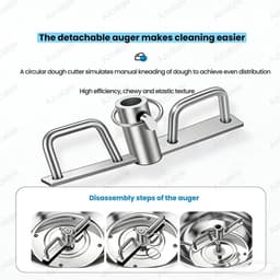 Elektrische Deegkneedmachine - Professionele Mixer - Restaurant Keuken - Bidirectionele Rotatie - 5kg Capaciteit — thumbnail 3