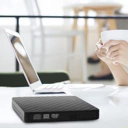 Externe CD DVD Speler - Draagbare CD-brander - Lezen Schrijven Branden - USB 3.0 Type-C - 14x14x1.8 cm - Zwart — thumbnail 4