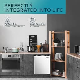 Delightness Mini Koelkast - Minibar - Met Vriesvak - Barmodel Koelkast - Mini Fridge - 44,4x46,8x48,3cm - 7 Standen - 46L - Zilver — thumbnail 5