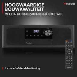 Premium DAB radio - Audizio Lunata - Bluetooth radio met CD speler - High-end speakers - Zwart — thumbnail 4