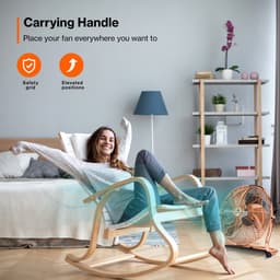 AERSON vloerventilator 50 cm | waaier met drie standen 120W | staande ventilator | hoge luchtstroom | robuuste metalen uitvoering | hellingshoek ca. 110 graden — thumbnail 4