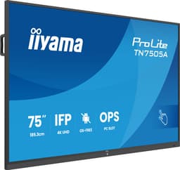 iiyama TN7505A-B1AG beeldkrant Interactief flatscreen 189,3 cm (74.5") 500 cd/m² 4K Ultra HD Zwart Touchscreen — thumbnail 1