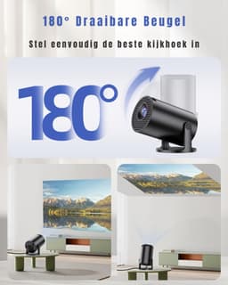 MMP®Draagbare beamer - Beamer - Projector - Mini Beamer - Wit - 22cm x 17cm x 9cm — thumbnail 3