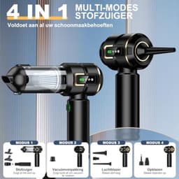 Draadloze handstofzuiger 4-in-1 met LCD-scherm en krachtige zuiging — thumbnail 3