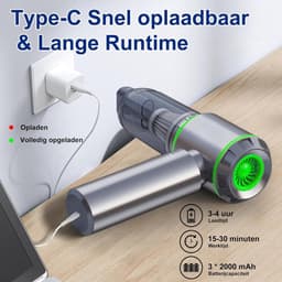 CLVP® Handstofzuiger Draadloos – Snoerloze Kruimelzuiger – Compacte Stofzuiger – Max — thumbnail 3