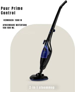 DYNA® Stoomreiniger vloer - Stoomreiniger - Stoomreinigers - Zwart - ‎28cm x 21cm x 115cm — thumbnail 4