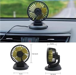 Krachtige Auto Ventilator 12V voor Dashboard en Ruiten. 360° Draaibaar en Zuignap Montage — thumbnail 5